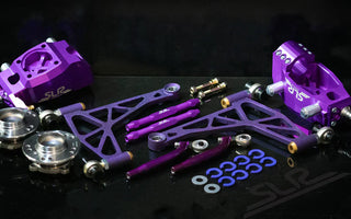 SLRspeed angle kit showing extreme steering lock on drift car