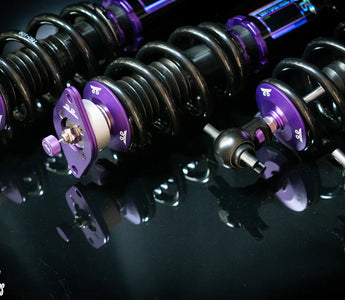 C5 Corvette Coilovers close up on a table full set