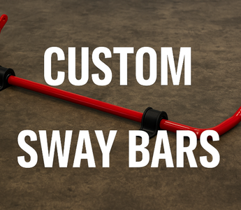 custom red sway bar on concrete floor