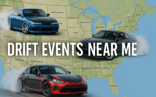 Map of USA with drift events on each part of the map 