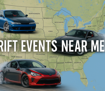 Map of USA with drift events on each part of the map 